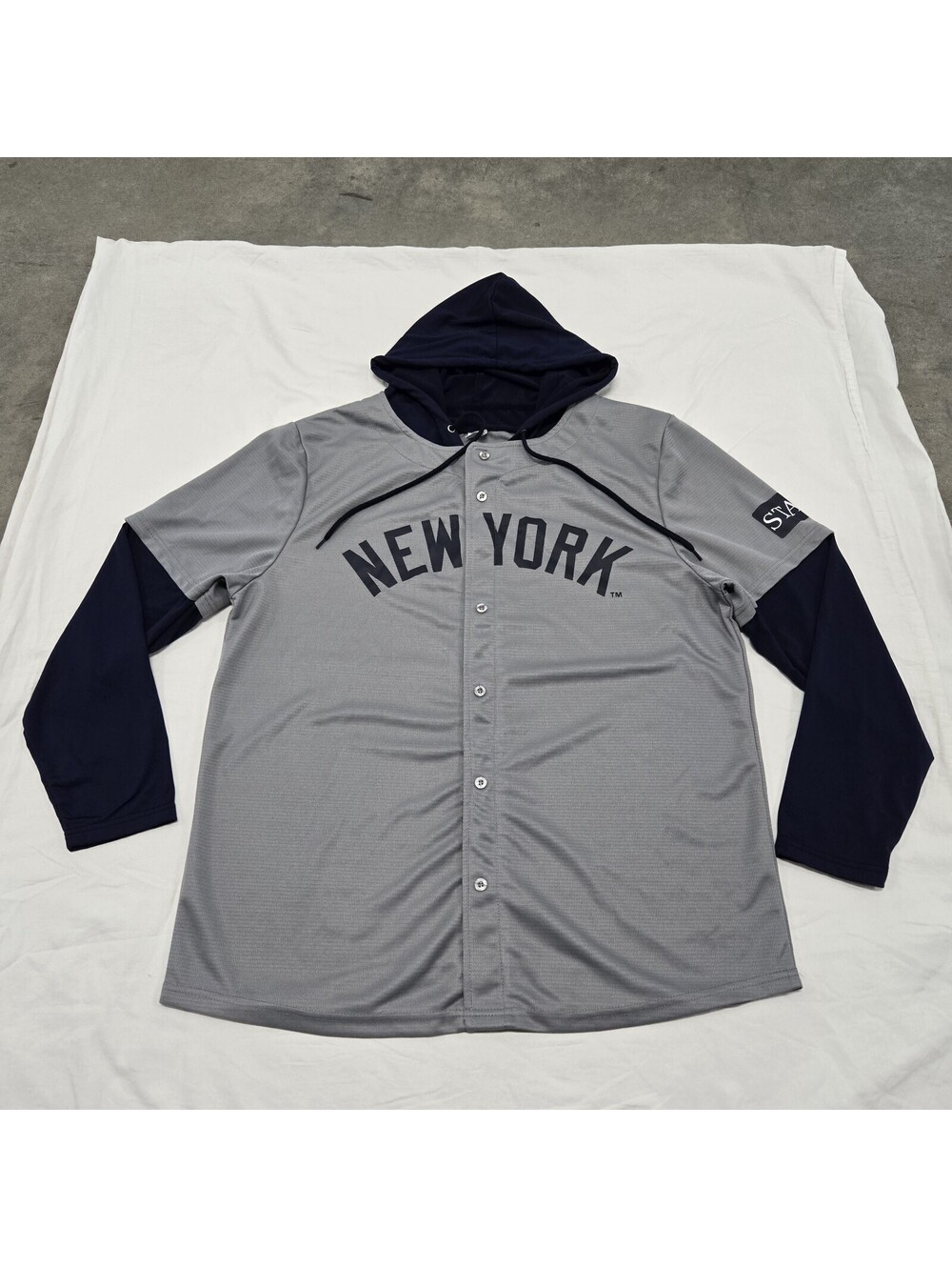 Size XL New York Yankees 2025 Long Sleeve Jersey Hoodie SGA Giveaway 9/26/25 EUC
